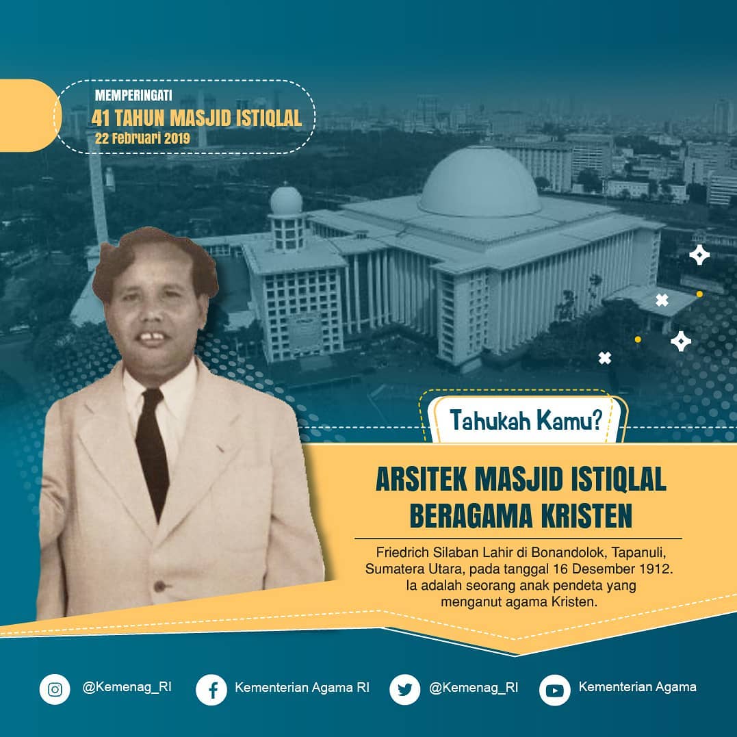 Arsitek Masjid Istiqlal Beragama Kristen - 20190223